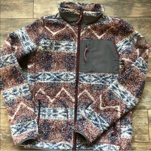 Burton fuzzy wool zip up